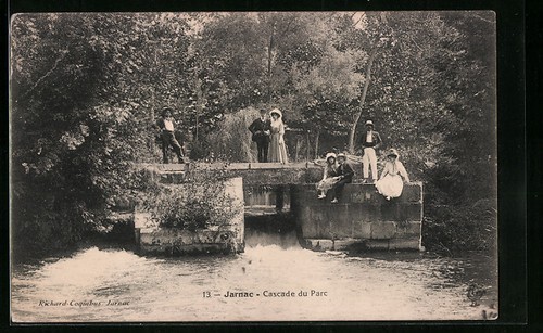 Cpa jarnac cascade parc - cpa, jarnac,