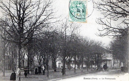 Cpa eauze promenade - eauze, la