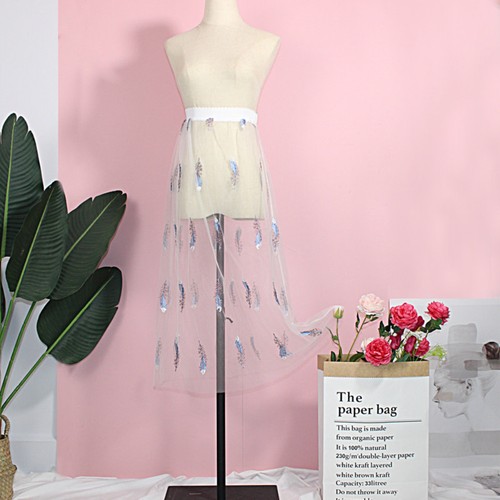 Jupe transparente mesh - transparente,