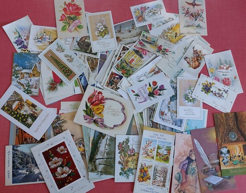 Lot 108 cartes voeux - de,
