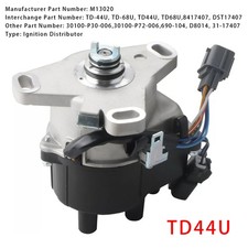 Ignition Distributor TD44U Pour 92-95 Honda Acura Integra B16A OBD1 B16A2 V-TEC'