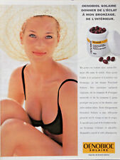 PUBLICITÉ DE PRESSE 1994 OENOBIOL SOLAIRE DONNER DE L'ÉCLAT A MON BRONZAGE