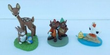 LOT DE FIGURINES PVC DISNEY BAMBI ET PANPAN +JAC ET GUS+FLOUNDER ET SCUTTLE 7 cm