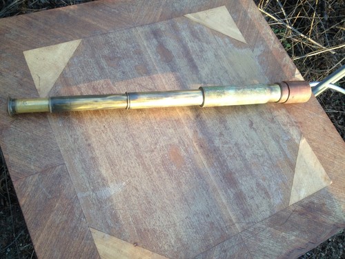 Antique brass telescope - brass,