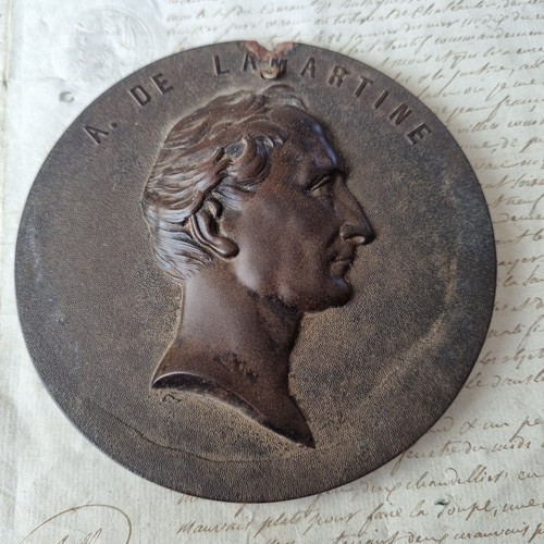 Médaillon ancien lamartine - médaillon,