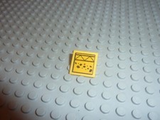 LEGO Road Sign 2 x 2 Square with Clip with Falling Rocks Réf 30258pb014 Set 7243