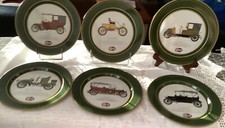 6 assiettes tôle peintes publicité des bougies champion dans leur boîte K