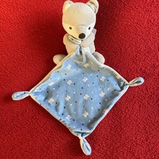 ?? Doudou Renard Mouchoir Bleu Gris Taupe SIMBA TOYS KIABI TTBE