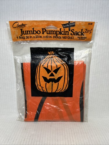 Vtg halloween jumbo pumpkin - vtg,