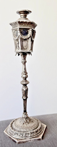 Lampe huile argent - À, en