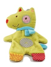 Doudou plat chien vert - , nicotoy