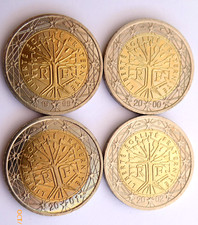 pièces de 2 euros France : les 4 1ères années série courante