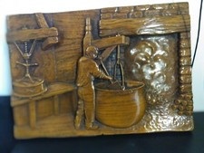 Tableau sculpté bois en