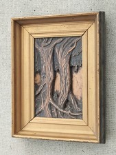 ancien tableau sculpture bois