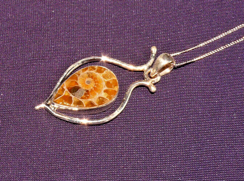 Collier pendentif ammonite - collier,,