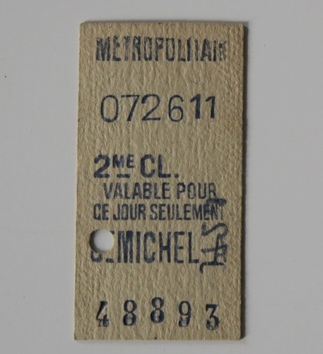 Ancien ticket métro - ticket,