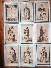 De ou d'après Jacques CALLOT, "Les Apôtres", ensemble de 9 gravures