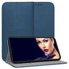 Coque Housse Etui à clapet pour Samsung Galaxy M13 4G Bookstyle Flip bleu