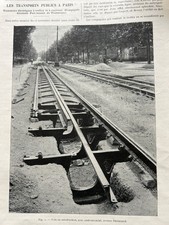 1902 TRANSPORTS PUBLICS À PARIS - TRAMWAYS ÉLECTRIQUES À TROLLEY ET À CANIVEAU