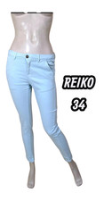 Reiko Taille 34  Superbe pantalon jeans jean denim bleu pastel femme