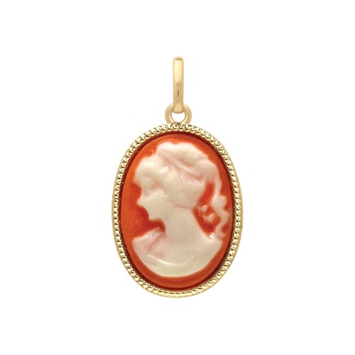 Pendentif forme ovale camée - pendentif, ovale"camée