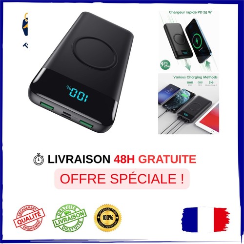 Batterie externe sans fil - sans,