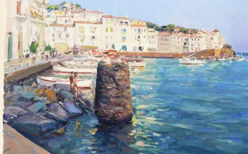Tableau ancien huile paysage - ancien,