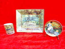 3 Beaux Éléments En Porcelaine__Goebel___Claude Monet__Bol, Vase, Assiette!