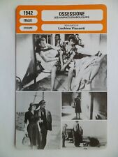 CARTE FICHE CINEMA 1942 OSSESSIONE Clara Calamai Massimo Girotti Elio Marcuzzo 