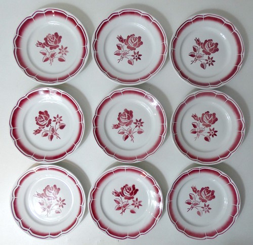 Assiettes plates digoin - assiettes,