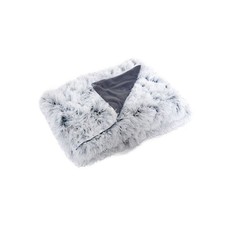 Plaid 130 x 150 cm poils longs - Touffou - Gris