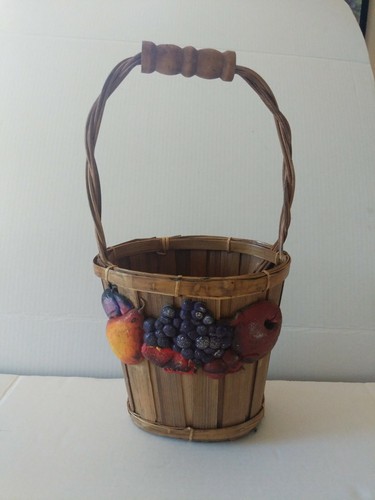 Vintage handmade basket with - basket,