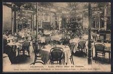 CPA Champeaux, Jardin d´hiver, dîner des théâtres, intérieur 
