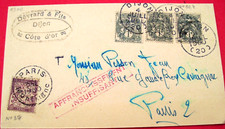 ,Lettre 1900 avec 3 timbres