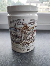 ancien pot en faïence de LUNEVILLE signé - confitures fines FELIX POTIN à PARIS