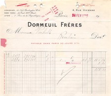1318    1922 FACTURE DORMEUIL