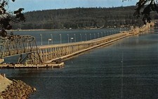 Pont Flottant De Hood Canal Washington~Le Plus Long Du Monde Carte Postale