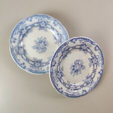 Assiettes Élevées Décor Cérès De Sarreguemines En Faïence Ancienne, 1900s