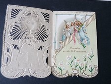 Image religieuse  Souvenir 1ère communion  3 volets religion (21559)