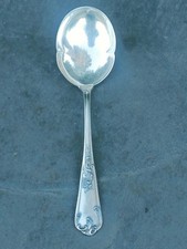 Cuillère  à Crème Louis  XV Marly ,Deetjen,  Métal Argenté , Ancien .