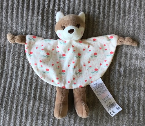 Doudou renard marron - marron, blanc