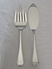 CHRISTOFLE modèle AMERICA  Couvert de service à poisson en métal argenté TB état