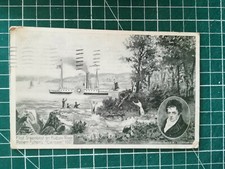 sg018 CPA 1909 Amérique - premier bateau à roue sur Hudson River Robert Fulton