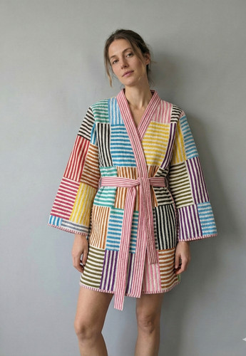 Kimono plage court - de,