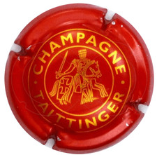 Capsule de Champagne Taittinger N°92.a - Rouge vif et Or - Placomusophile