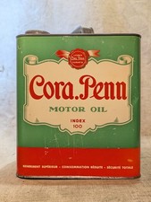Ancien bidon d'huile CORA PENN