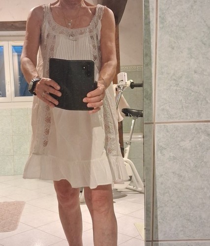 Vintage chemise nuit blanc - de,