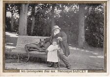 Chromo Chocolat Meunier Nos Contemporains chez eux Mr Francisque Sarcey