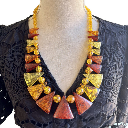 Collier vintage 1970s - , résine