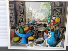 CALOGERO Jean (1922-2001)HUILE S/ T -1976 "ATELIER DU PEINTRE ET SACRE COEUR" -E